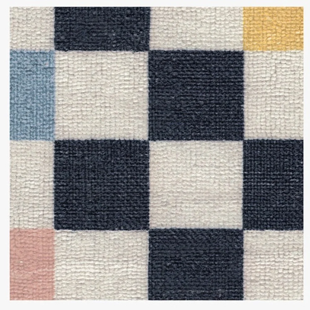 Brand NEW Ruggable Bain Checkered Multicolor Bath Mat COVER ONLY NO PAD 22”x32”